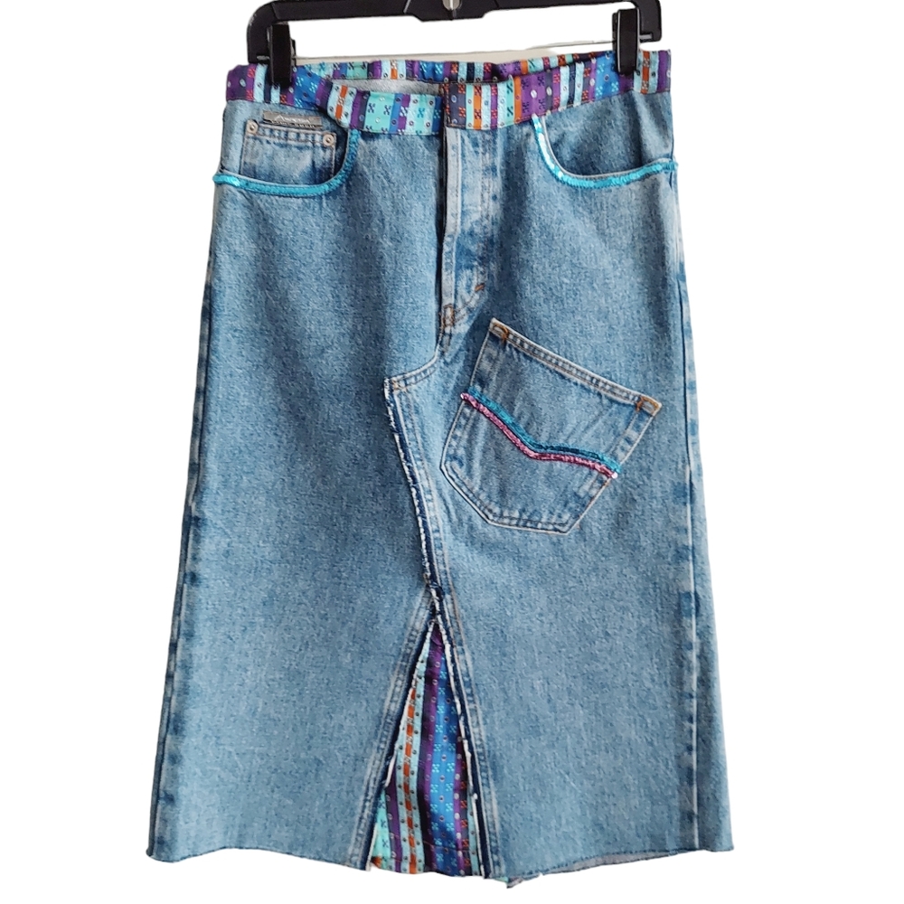 Amnesia Original 2000 Denim Midi Skirt
